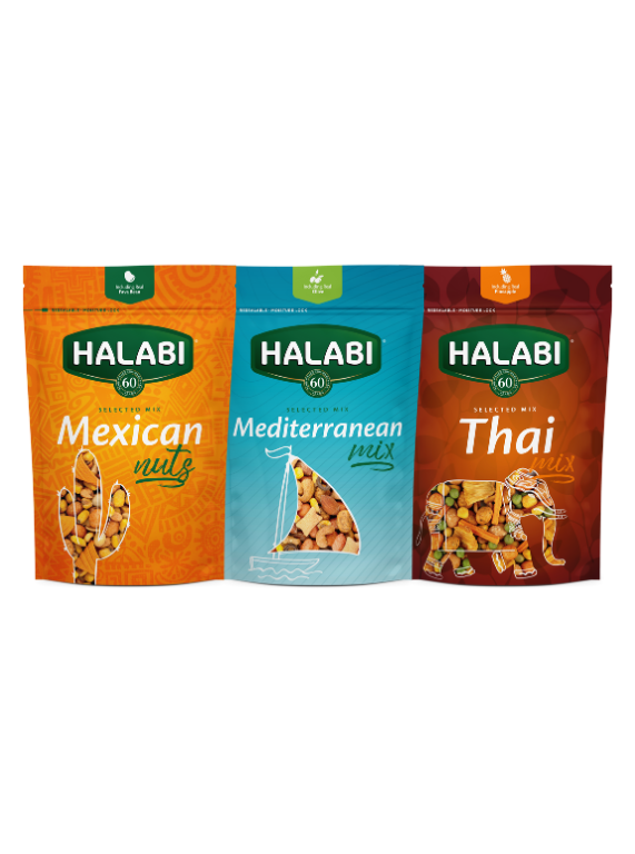 Halabi Nuts Variety Pack 3 Flavors